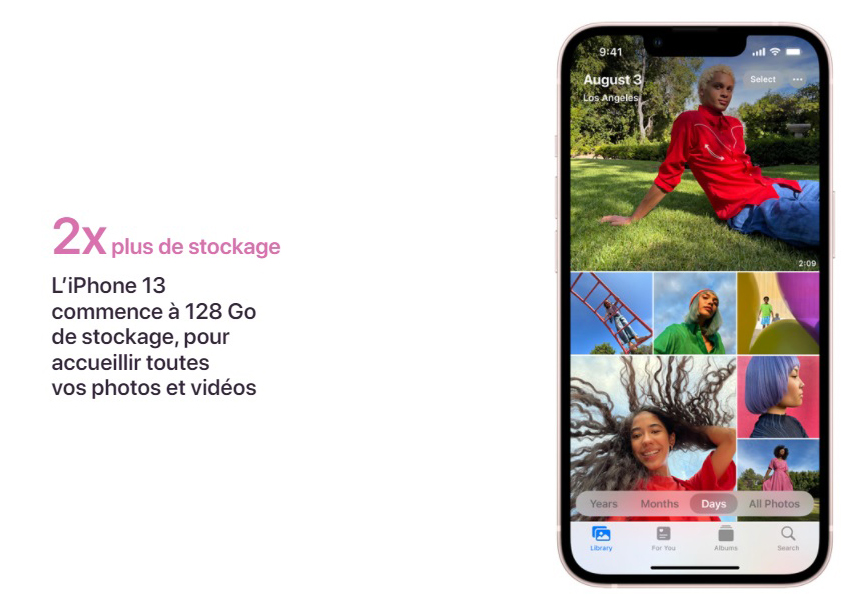 iphone 13 Stockage 128Go  256Go 512Go et 1To