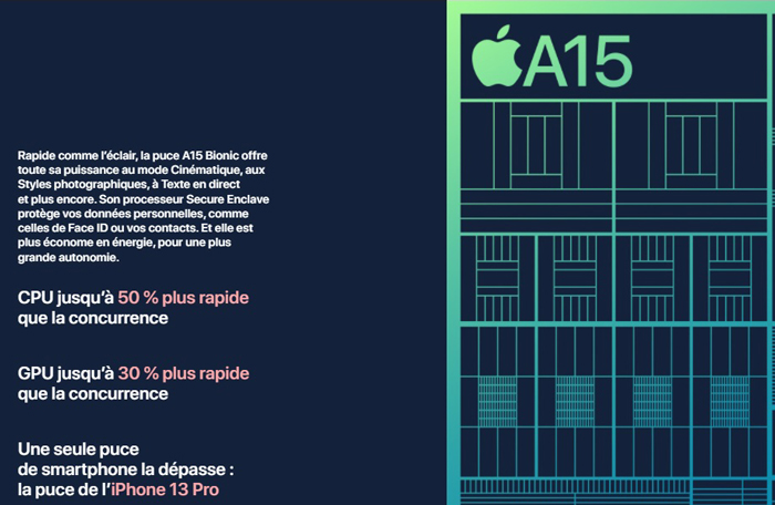 iphone 13 puce 15 bionic