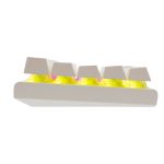 Clavier Gamer Filaire WHITE SHARK WAKIZASHI 2 US Blanc - Interrupteurs bleus