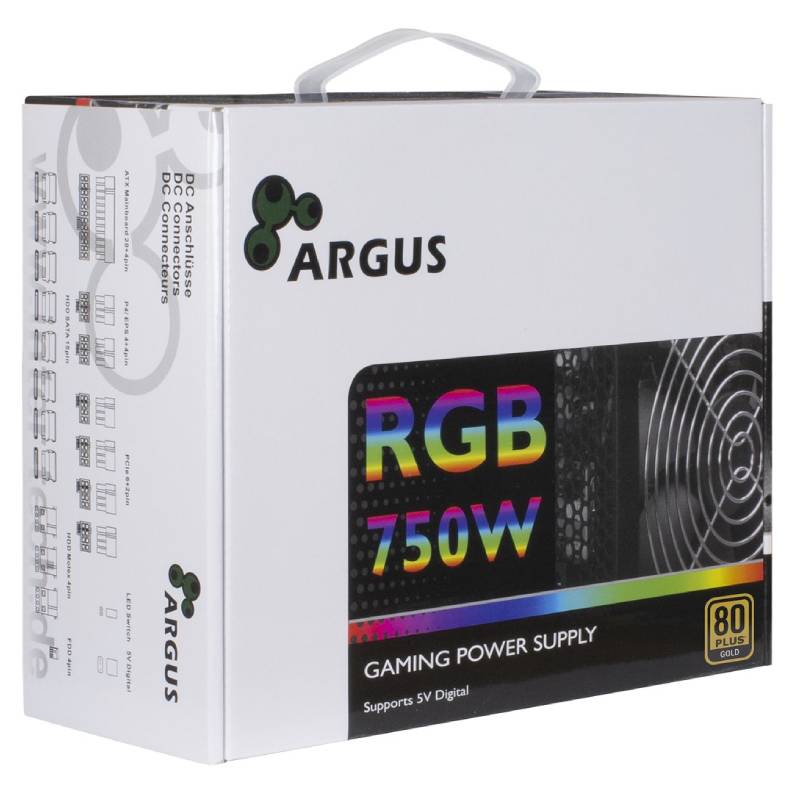 Bloc d'alimentation ARGUS Gamer RGB-750W CM II