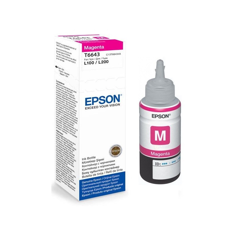 Bouteille D'encre Original EPSON T6643 - Magenta Bouteille D'encre Original EPSON T6643 - Magenta