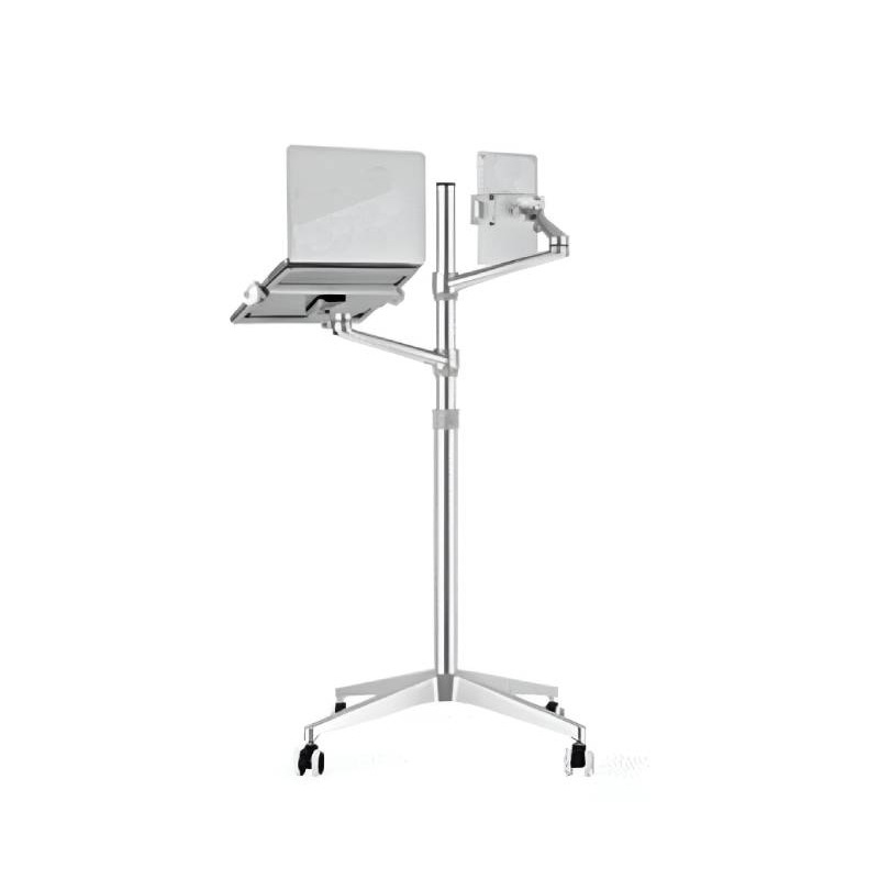 Support Écran DIGIPOS DP9L à DOUBLE BRAS - SILVER Support Écran DIGIPOS DP9L à DOUBLE BRAS - SILVER