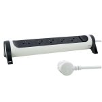 Multiprises LEGRAND 5 Ports 1.5M - Blanc et Gris