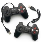 Manette de jeux Reumo double USB - Noir