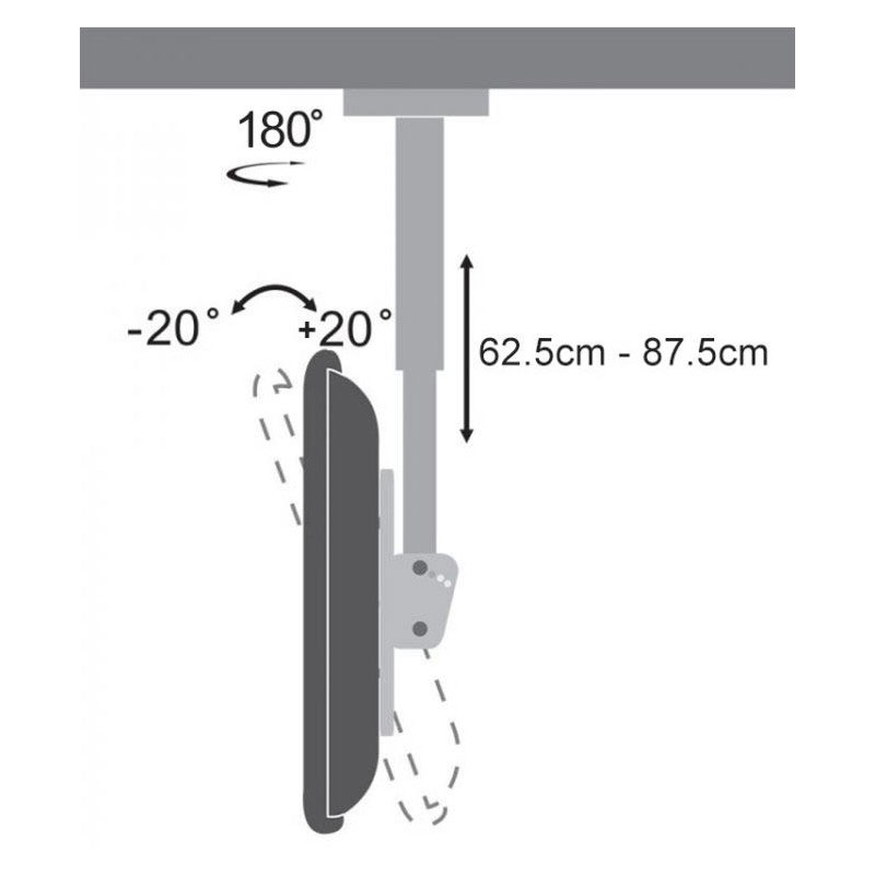 Support De Plafond SBOX CPLB-28S Pour TV 23''- 43''