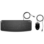 Ensemble Clavier Et Souris Filaire HP AZERTY Fr 200 - Noir