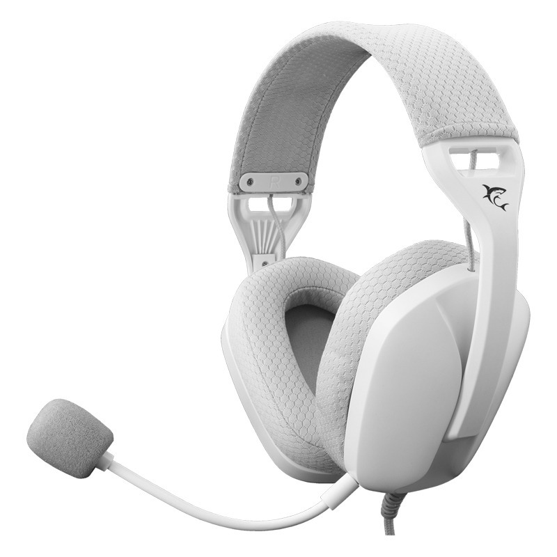Micro Casque Gamer Filaire WHITE SHARK SPARROW - Blanc Micro Casque Gamer Filaire WHITE SHARK SPARROW - Blanc
