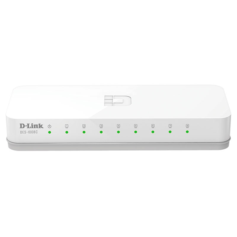 Switch D-LINK DES-1008C 8 Ports 10/100 Mbps - Blanc Switch D-LINK DES-1008C 8 Ports 10/100 Mbps - Blanc