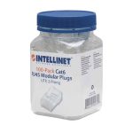 Pack de 100 Connecteurs modulaire INTELLINET RJ45 UTP Cat6 - Transparent