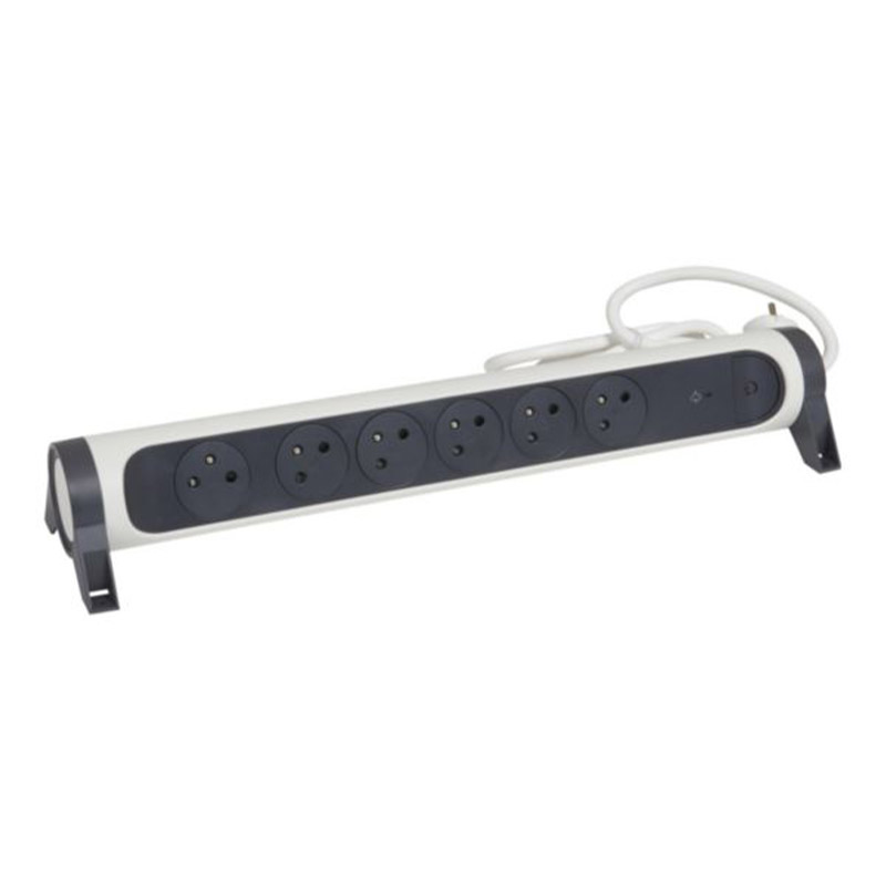 Multiprise LEGRAND 6X2P+T Parafoudre 1.5M - Blanc Multiprise LEGRAND 6X2P+T Parafoudre 1.5M - Blanc