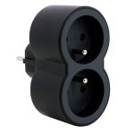 Fiche multiprises LEGRAND Biplite 2x2P+T frontales 3680W - Noir