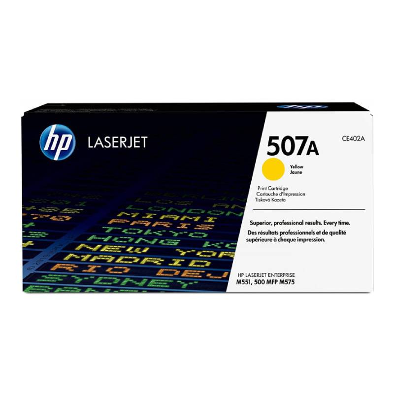 Toner LaserJet HP 507A authentique - Jaune Toner LaserJet HP 507A authentique - Jaune