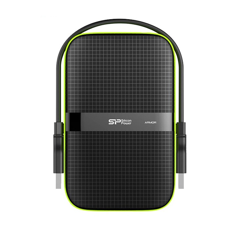Disque Dur Externe SILICON POWER A60 5To USB 3.2 - Noir&Vert Disque Dur Externe SILICON POWER A60 5To USB 3.2 - Noir&Vert