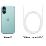 iPhone 16 128Go Bleu Sarcelle - APPLE