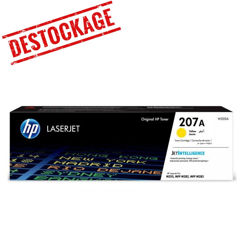 Cartouche de toner HP 207A jaune LaserJet originale / 1250 pages W2212A Cartouche de toner HP 207A jaune LaserJet originale / 1250 pages W2212A