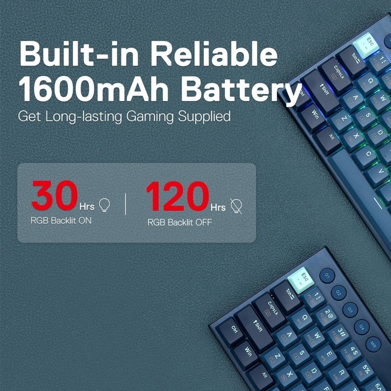 Clavier Gamer Mécanique REDRAGON Noctis K632NB PRO RGB - Bleu