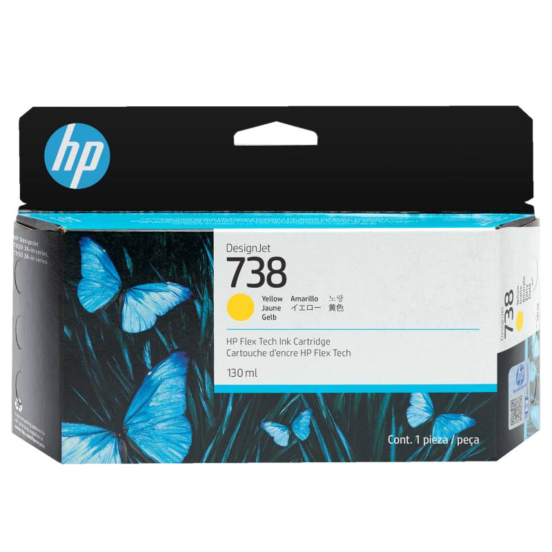 Cartouche d'encre HP 738 130ml - Jaune