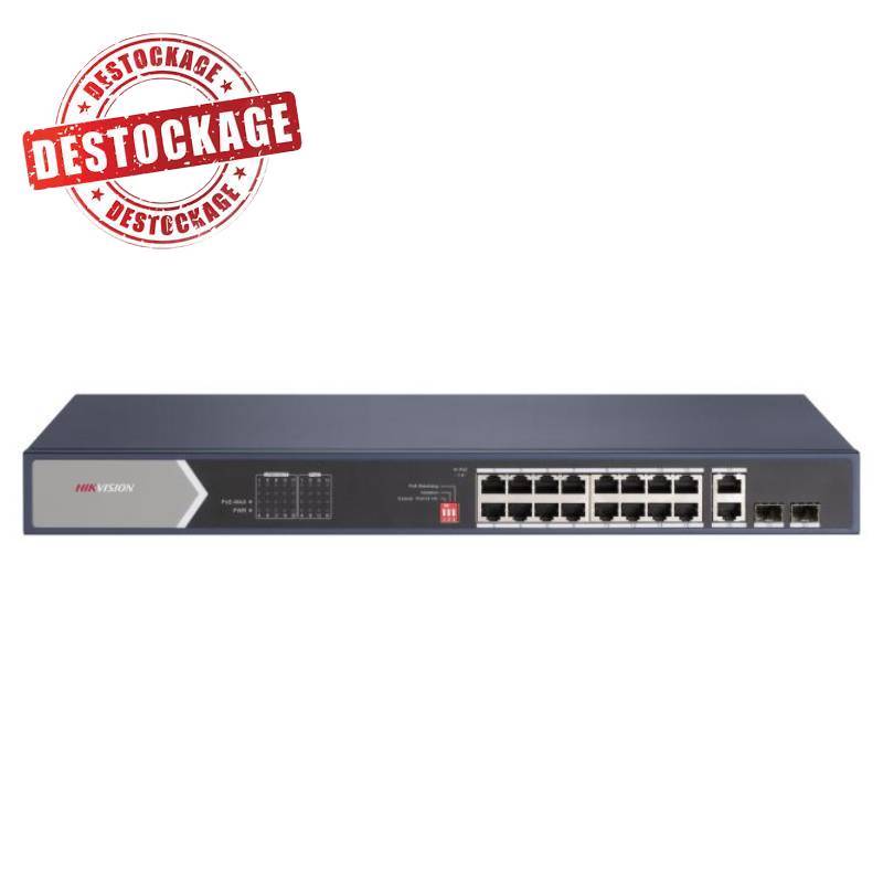 Switch HIKVISION DS-3E0520HP-E 16 Ports Smart PoE avec 2 SFP Gigabit