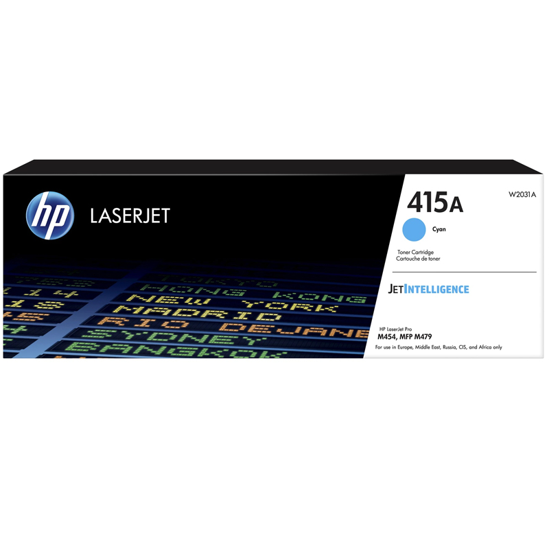 Cartouche de toner HP 415A cyan LaserJet originale / 2100 pages W2031A Cartouche de toner HP 415A cyan LaserJet originale / 2100 pages W2031A