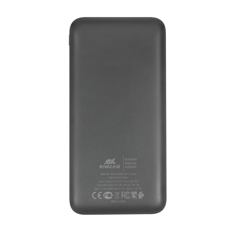 Power Bank RIVAVASE VA2101 22.5W 10000 mAh QC/PD - Noir