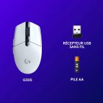 Souris Gamer Sans Fil LOGITECH G305 - Blanc