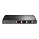 Switch TP-LINK TL-SL1226P 24 Ports 10/100 MBPS POE+ Avec 2 Ports GIGA 10/100/1000 ET 2 Ports SFP 250W