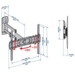 Support Mural Incurvé MELICONI 400DR Pour TV 32'' - 80''