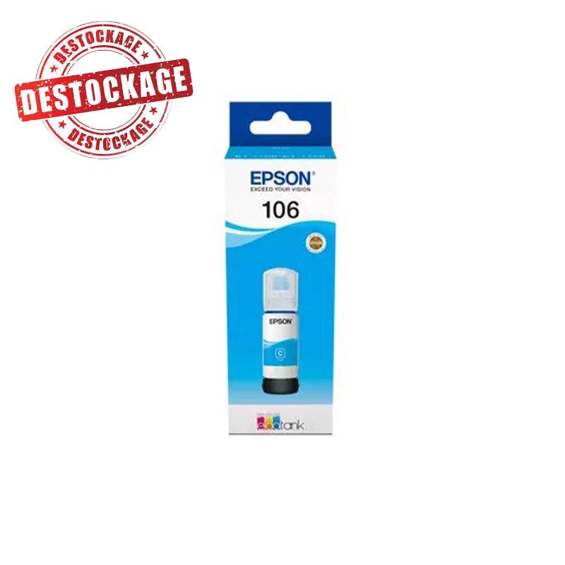 Bouteille d'encre d'origine EPSON ECOTANK 106 cyan Bouteille d'encre d'origine EPSON ECOTANK 106 cyan
