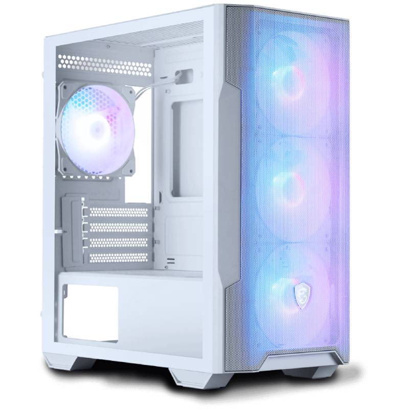 Boîtier PC Gamer MSI Mag FORGE M100R - Blanc (306-7G20W21-HH9)