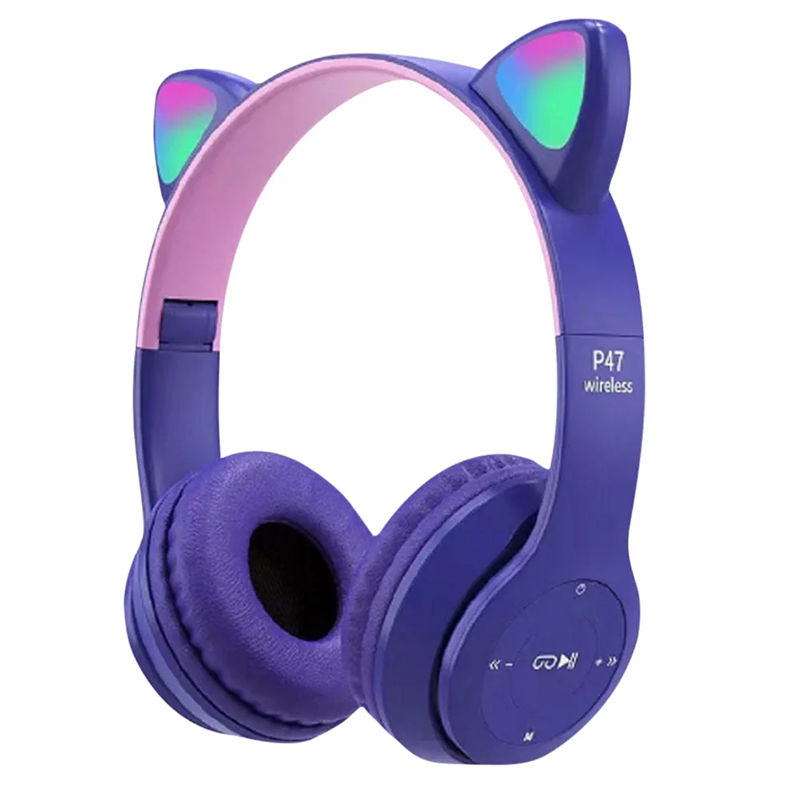 Casque Sans Fil P47M Cat - Violet Casque Sans Fil P47M Cat - Violet