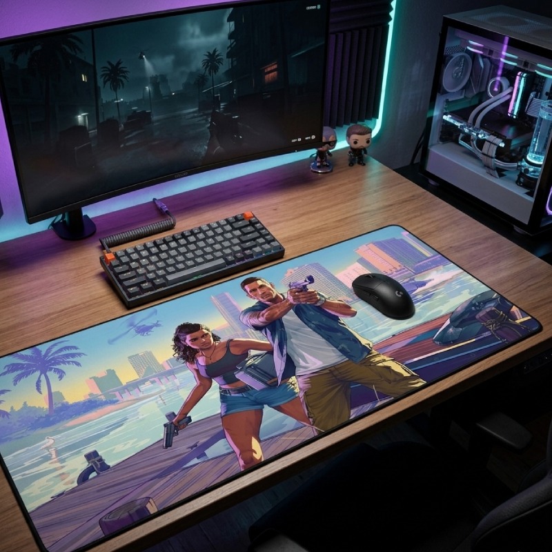 Tapis De Souris Gamer 40cm X 90cm Grand Theft Auto GTA 6 Port
