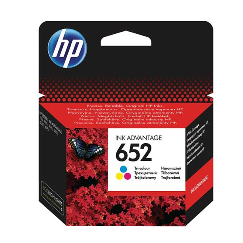 Cartouche Original Jet d'encre HP 652 - Trois Couleurs Cartouche Original Jet d'encre HP 652 - Trois Couleurs
