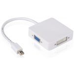 Adaptateur Mini DisplayPort Vers DVI-I Femelle, HDMI Femelle Et VGA Femelle