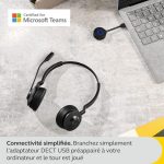 Micro Casque Sans Fil JABRA ENGAGE 55 MS USB-A Avec Support - Noir