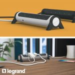 Multiprise LEGRAND 4X2P+T 1,5M - Blanc et Gris Foncé