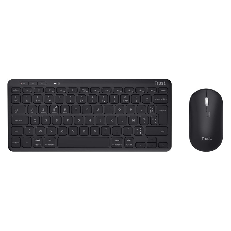 Ensemble Souris et Clavier Sans Fil TRUST LYRA Rechargeable - Noir Ensemble Souris et Clavier Sans Fil TRUST LYRA Rechargeable - Noir