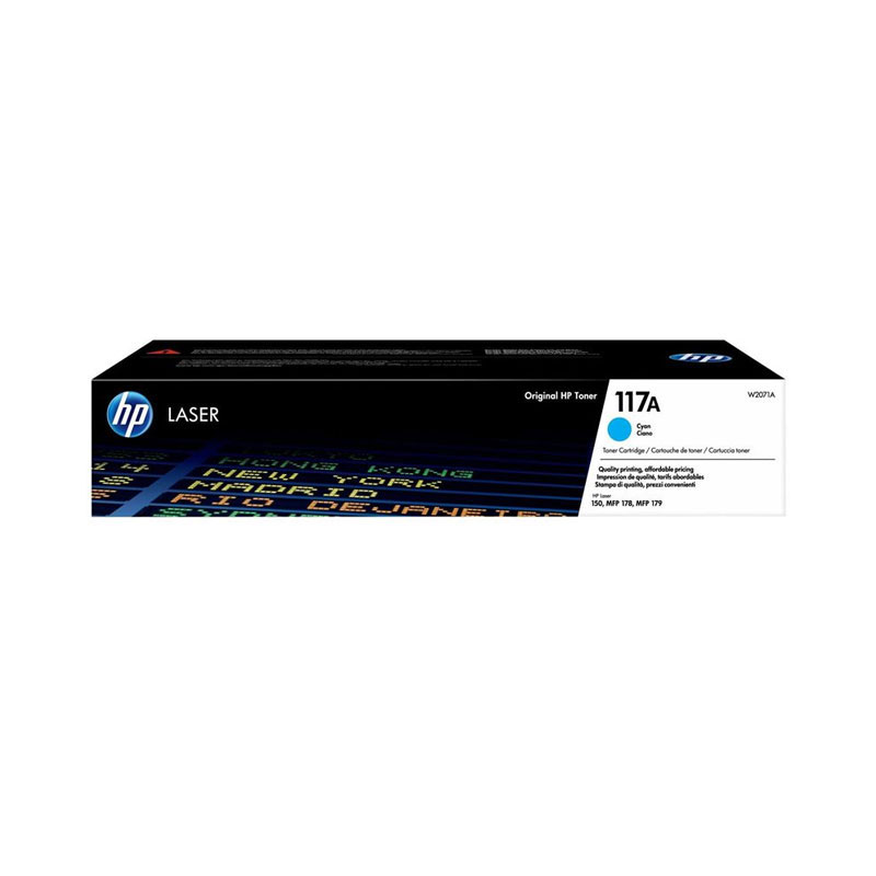 Cartouche de toner laser authentique HP 117A - Cyan Cartouche de toner laser authentique HP 117A - Cyan