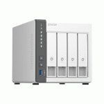 Serveur NAS QNAP TS433-4G Tour Quad Core 4 Baies 4 Go - Blanc