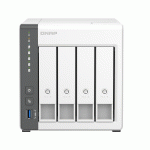 Serveur NAS QNAP TS433-4G Tour Quad Core 4 Baies 4 Go - Blanc