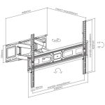 Support Mural Rotatif SBOX PLB-3646-2 Pour TV 37" - 80"