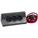 Rallonge Multiprises LEGRAND 3x2P+T +2USB 16A 230V avec cordon 1,5m