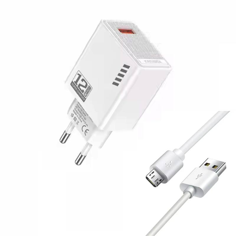 Chargeur WUW T66 3.5A Micro USB - Blanc