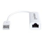 Adaptateur Réseau MANHATTAN USB 2.0 Vers RJ45 - Blanc
