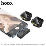 Microphones sans fil HOCO L17 avec récepteur Type-C et iPhone