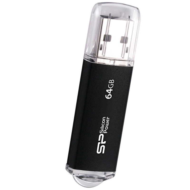 Clé USB SILICON POWER Ultima U02 64Go USB 2.0 - Noir Clé USB SILICON POWER Ultima U02 64Go USB 2.0 - Noir