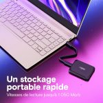 Disque Dur Externe CRUCIAL SSD X9 1To USB 3.2 Gen-2 - Noir
