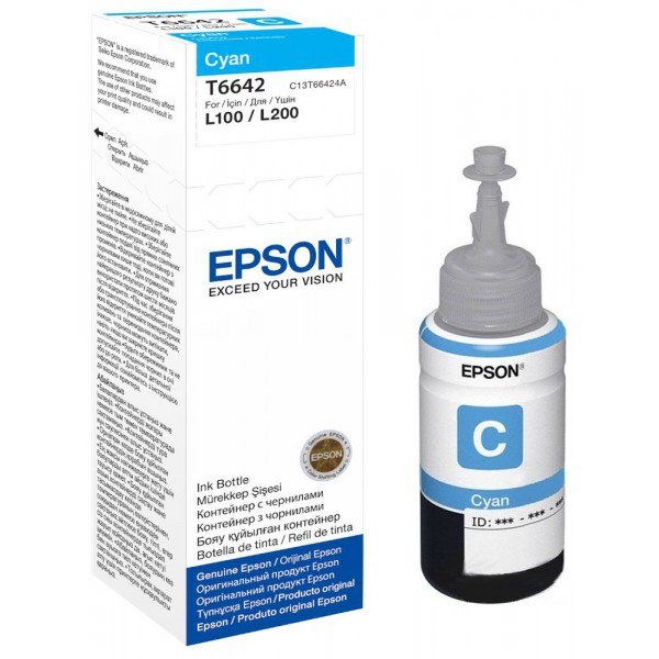 Bouteille D'encre Original EPSON T6642 - Cyan Bouteille D'encre Original EPSON T6642 - Cyan