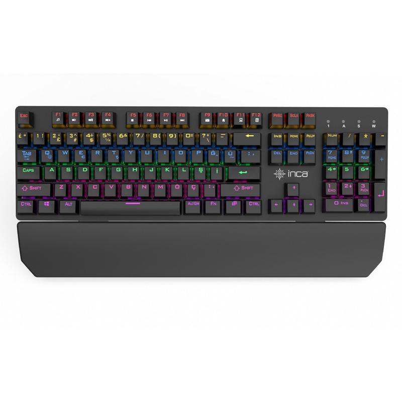 Clavier Gamer Filaire INCA IKG-445 Mécanique Interrupteur Bleu RGB - Noir