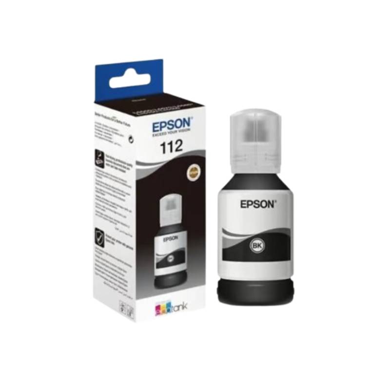 Bouteille D'encre Original EPSON EcoTank 112 - Noir (C13T06C14A) Bouteille D'encre Original EPSON EcoTank 112 - Noir (C13T06C14A)