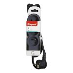 Multiprise LEGRAND 3*2P+T 16A 3M - Noir et Gris foncé